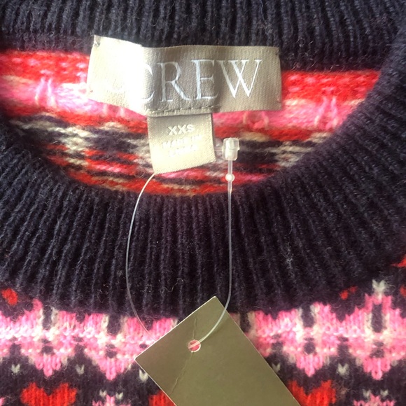 NWT J Crew Shrunken Hearts Fair Isle Sweater - Picture 3 of 5